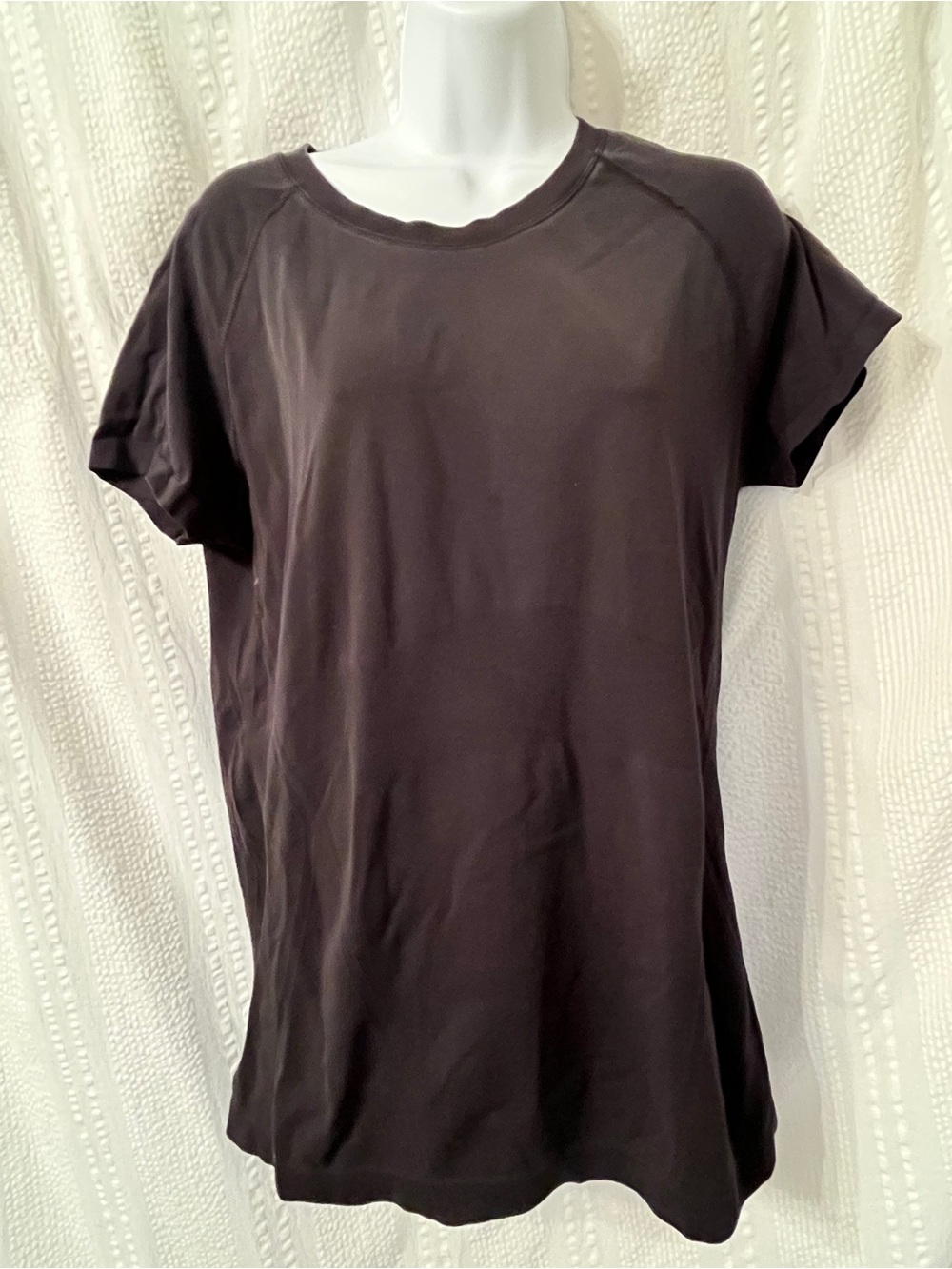 Athleta Black Short Sleeve Crewneck Tee workout large